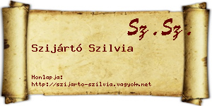 Szijártó Szilvia névjegykártya