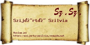 Szijártó Szilvia névjegykártya