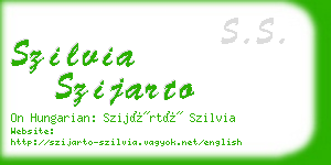 szilvia szijarto business card